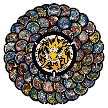 50/108pcs Kawaii Anime Pokemon Stickers Cute Pikachu Eevee Cartoon Decals Laptop Phone Scrapbook Classic Kids Sticker Toy