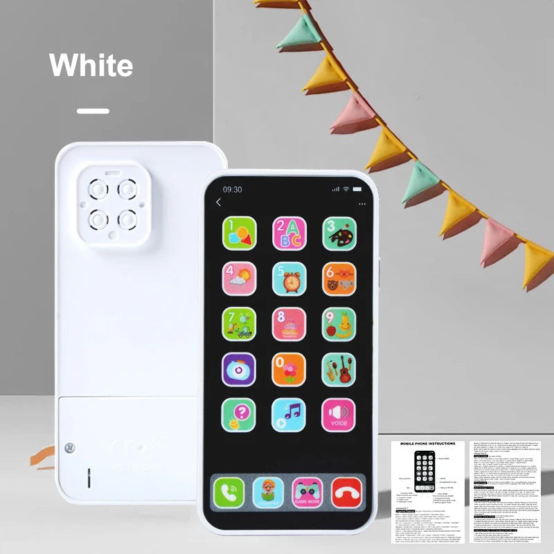 New Children's Educational Toys Mobile Phone Simulation Music Touch Screen Phone Baby English Early Childhood Toys Voice Toys