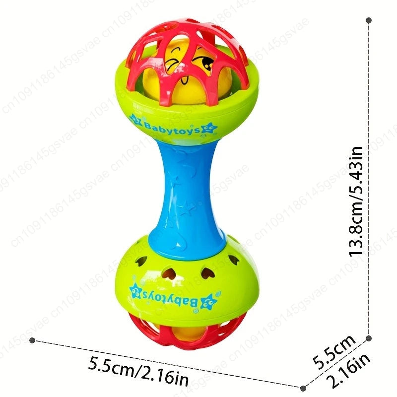 2pcs Baby Rattles 0 12 Months Baby Educational Toys Shaker Grab Spin Set Sensory Educational Newborn Gift for Infant Boys Girls