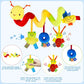 Spiral Stroller Toys Newborn Plush Hanging Baby Soft Rattle Sensory Toys Crib Mobile Bassinet for Babies Boys Girls Ideal Gifts