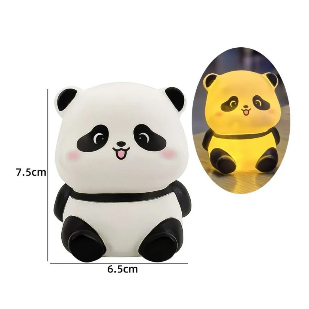 Panda Tap Night Light Soft Ambient Bedroom Lamp Sitting Prone Ornament Eye Friendly Sleep Aid Kawaii Decoration Holiday Gift