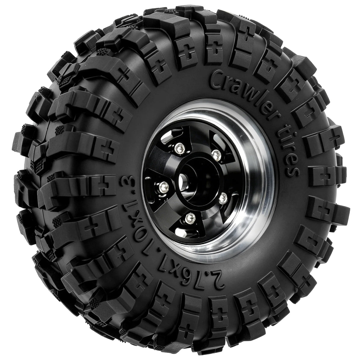 RED SPIDER 4Pcs 1.3 Inch 70mm RC Crawler Rubber Tires Metal Beadlock Wheel Rims Off‑Road Tyre Set for 1/18 1/24 RC Crawler Axial SCX24 FMS FCX24 RC Car Upgrade Spare Parts