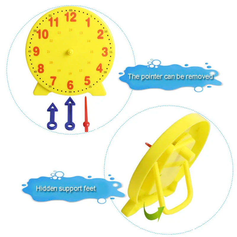 Children Montessori Clock Educational Toys Hour Minute Second Cognition Matching Puzzle Toys Kids Early Preschool Teaching Aid