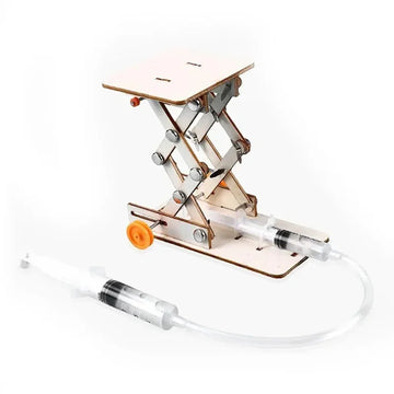 Kids Hydraulic Lift STEM Toy, DIY Physics Experiment Kit for Science Projects, Hands-On Educational Building Model for Ages 8-12
