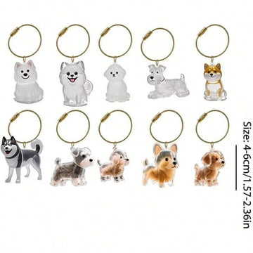 Adorable Cat Hair Storage Pendant Keychain Transparent Cat/Dog Hair Storage Container for Pet Lover DIY Pet Memorial Keychain