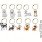 Transparent Cute Dog Pendant Keychain Creative Pet Hair Storage Capsule Hanging Ornament for Pet Lover DIY Pet Memorial Keychain