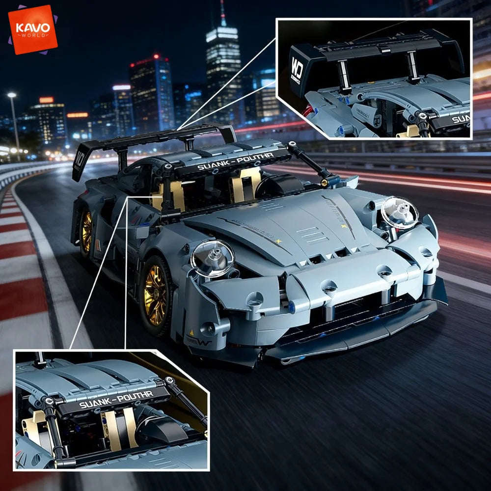 KAVOWORLD 1:14 Scale Supercar Building Blocks Set MOC Sports Vehicle Car Model Kit Racing Car Toys for Teens Boys Birthday Gifts
