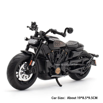 1:12 Sportster Model Toy Motorcycles Alloy Diecast Nijia ZX-6R Motorbikes Sound Light Shock Absorption Rubber Tires Kids Gift