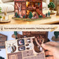 DIY Miniature Dollhouse Totem Book Nook Kit Coyote 3D Wooden Puzzle Building Blocks Puzzle Model Building Home Decoration Gifts