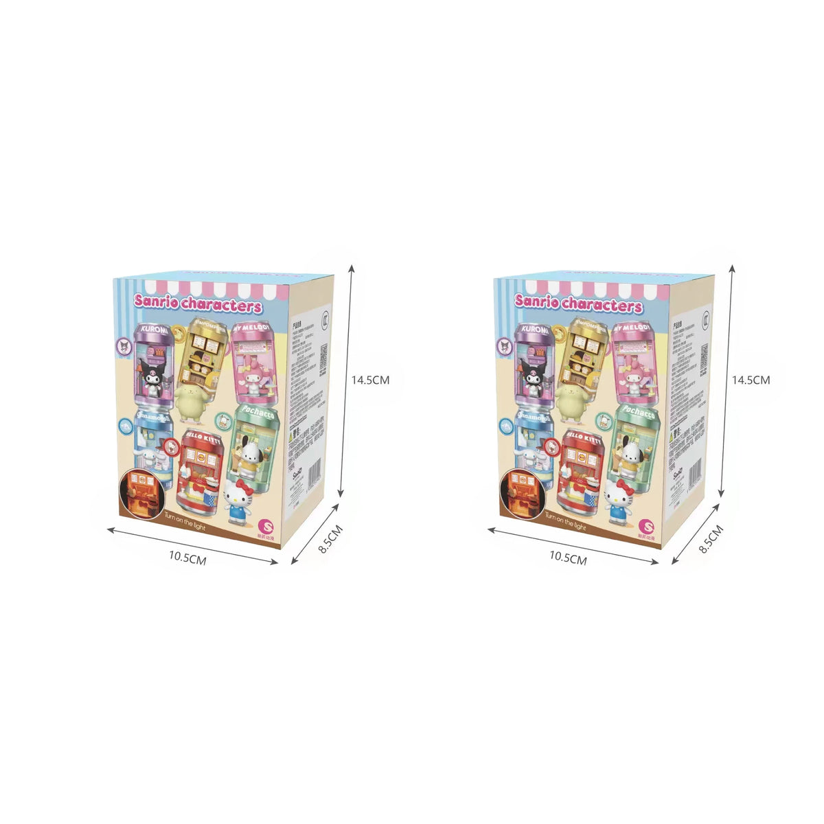 Genuine In Stock Sanrio Characters Soda Can Mini Dessert Shop Scene Series Blind Box Cute Collectible Toy Desktop Ornament Gift