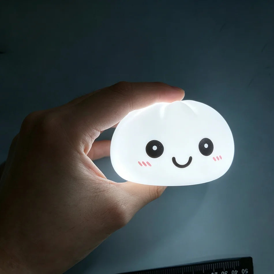 2026 Aesthetic LED Glowing Dumpling: Bubble Spitting Squeeze Toy, Realistic Food Decor & Sensory Gel Stress Ball for Adults/Kids