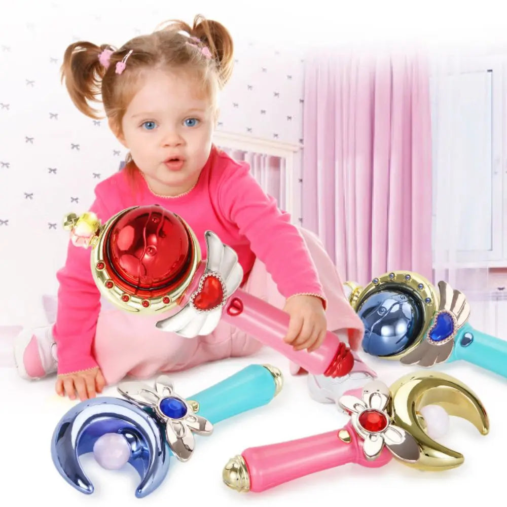 Flower Fairy Glowing Sound Effects Stars Magic Wand Children Magic Fairy Princess Costume Props Dollhouse Party Favor For Girls