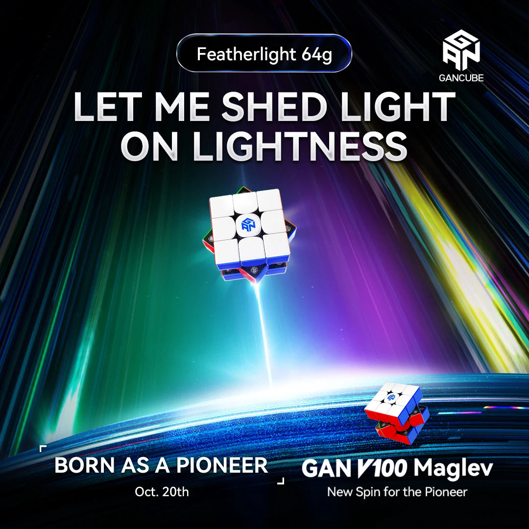 Gan V100 Maglev 3x3 Cube New Spin for the Pioneer Professional Puzzle Toys Speed Cube Children Gift Cubo Magico Puzzle