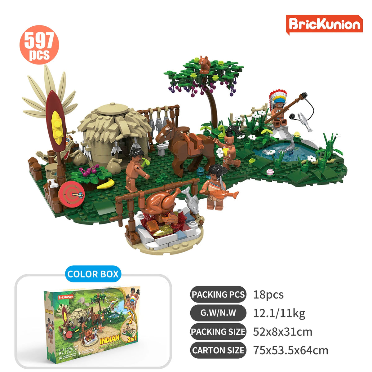 Indian Series Scene Building Blocks Toy Set - Best-Selling New Product Birthday Christmas Gift for Kids
