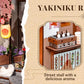 Robotime Sakura Wine Alley DIY Booknook with Lights DIY Miniature Dolls House Kit 3D Wooden Puzzle Bookend Bookshelf Decor Gift
