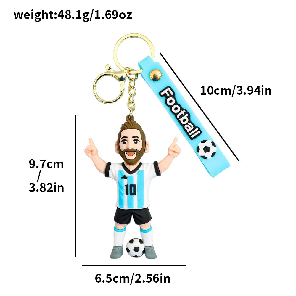 Football Jersey Keychain Cartoon Soccer Birthday Party Supplies Toy Key Ring Cristiano Ronaldo Messii Souvenir Gifts for Fans