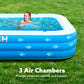 JOYFY 120" x 72" x 22" Full-Sized Inflatable Swimming Pool Summer Family Pool for Summer Water Party Backyard Garden Lawn