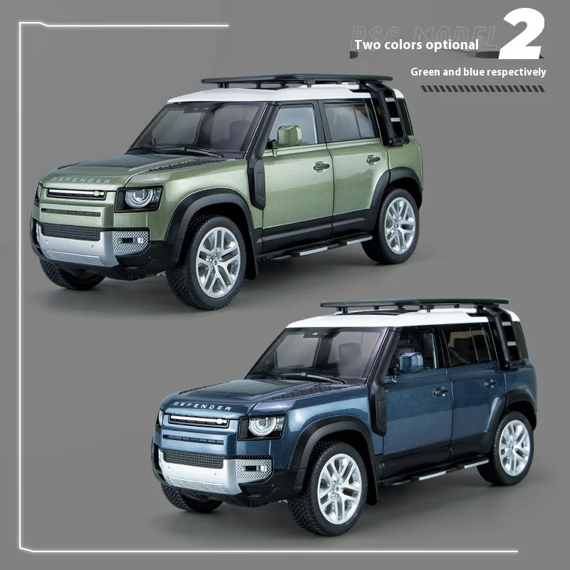 Large 1/18 Scale Defender 110 Off-road Vehicle Model Metal Die-Cast Body for Adult Collectors Halloween Gift for Boys