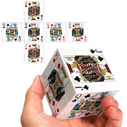 Magic Cube 3x3x3 3D UV poker JQK Color painting Stress Relief Puzzle Professional Smooth Speed Game Children's Toys Gifts