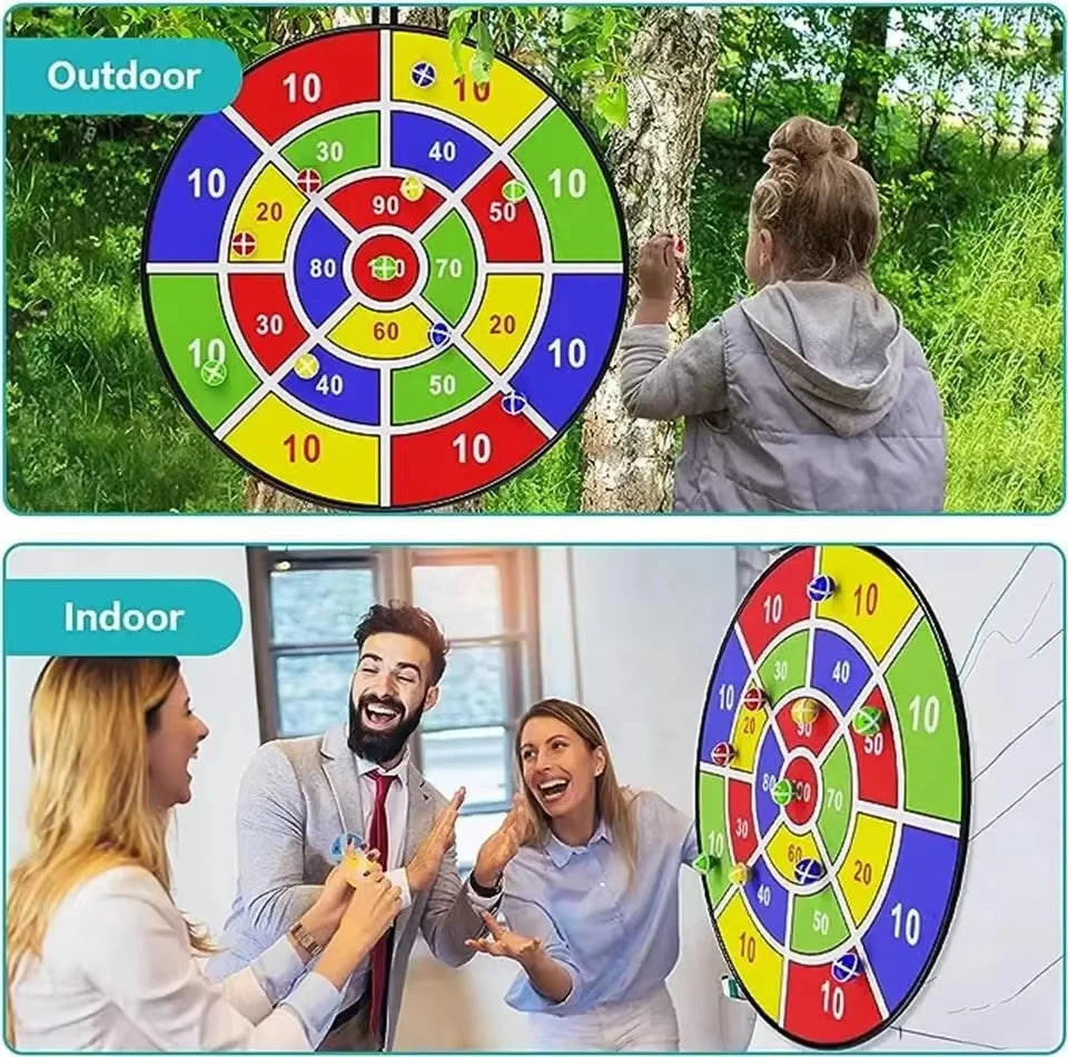 Sticky Ball Sports Toy Large Dart Target Plate Board Family Interactive Game Educational Arithmetic Indoor Outdoor Fun Party Pla