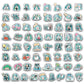 50pcs Hatsune Miku sticker pack cartoon anime VOCALOID DIY for suitcases notebooks cups waterproof stickers graffiti toys gifts
