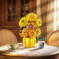 1009PCS Sunflower Building Blocks Flower Bouquet Vase Model Home Decoration Educational DIY Puzzle Toy Adults Holiday Gift