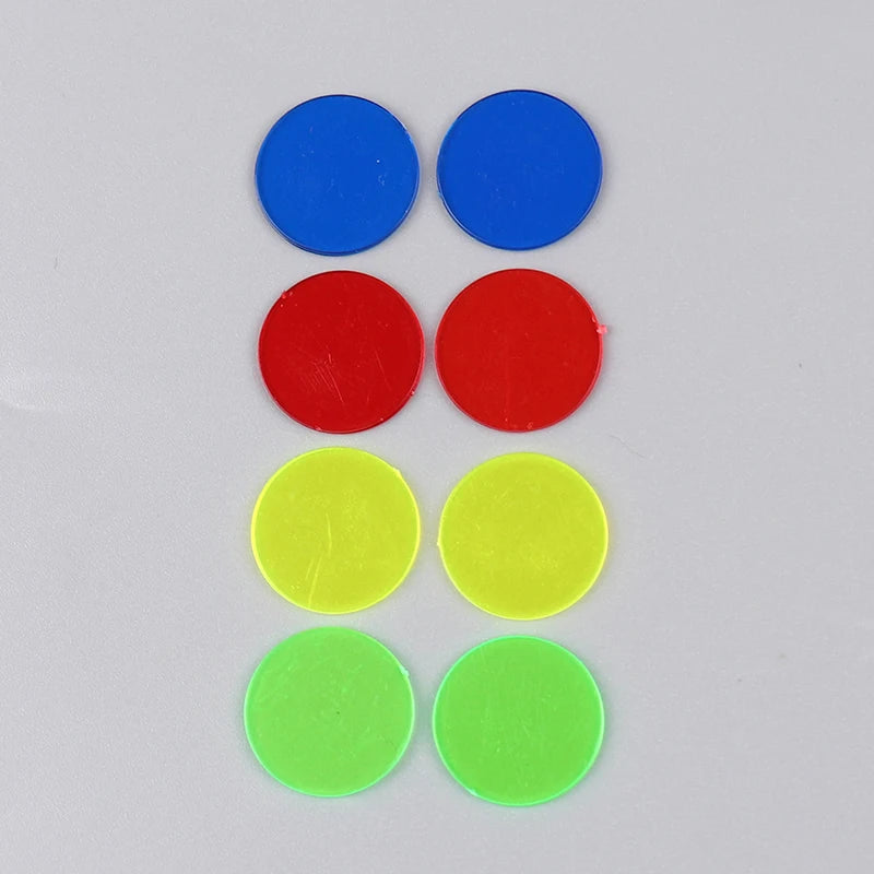 100Pcs Montessori Learning Education Math Toys Learning Resources Color Plastic Coin Bingo Chip Children Kids Classroom Supplies