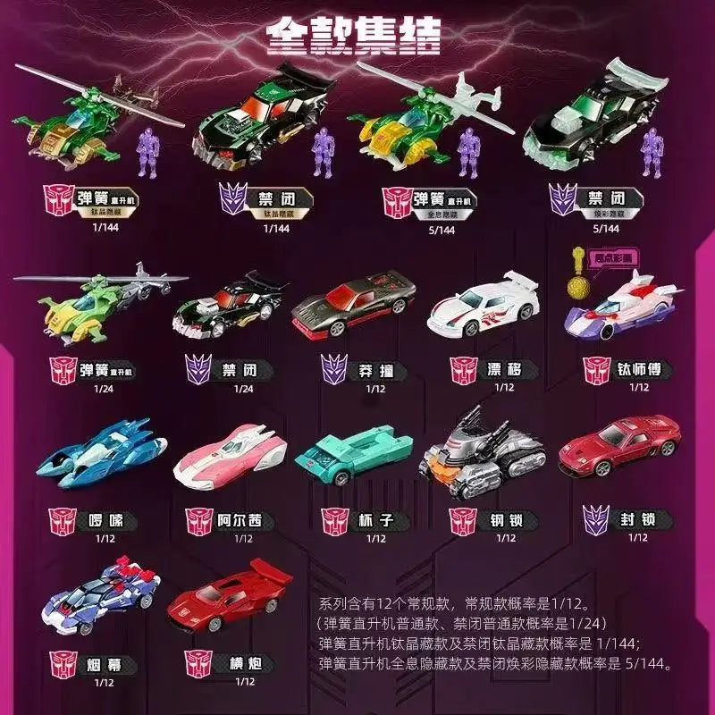 Blokees New Original Transformers Blind Box C03 Racing Series Car Model Movable DIY Assembled Vehicle Collectible Toy Fans Gift