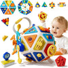 22-in-1 Toddler Busy Board Activity Cube Toys Fine Motor Skill Early Educational Montessori Sensory Travel Toys Boy Girl Gifts