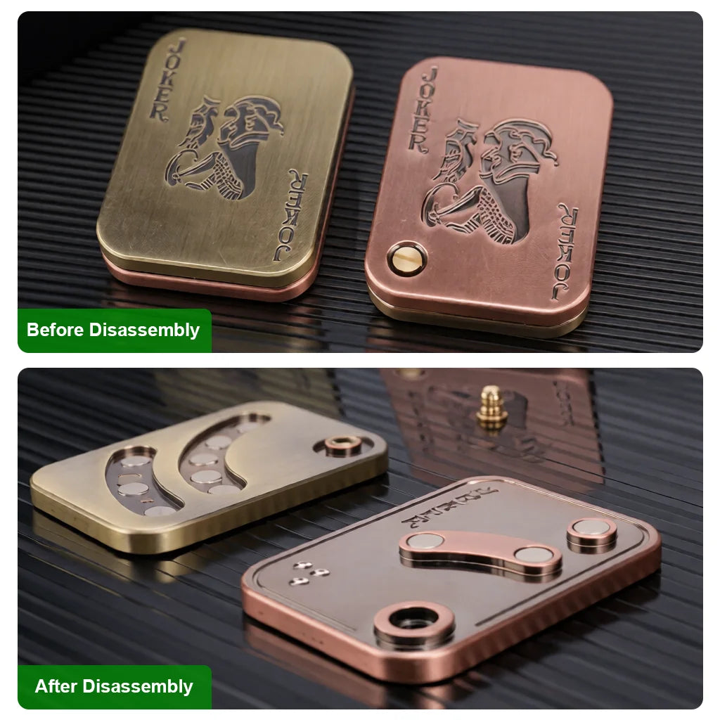 EDC Push Slider Metal Fidget Anti Stress Toy Adults Finger Spinner Poker Relieve Anxiety Tool Portable Pop Magnetic Slider Games