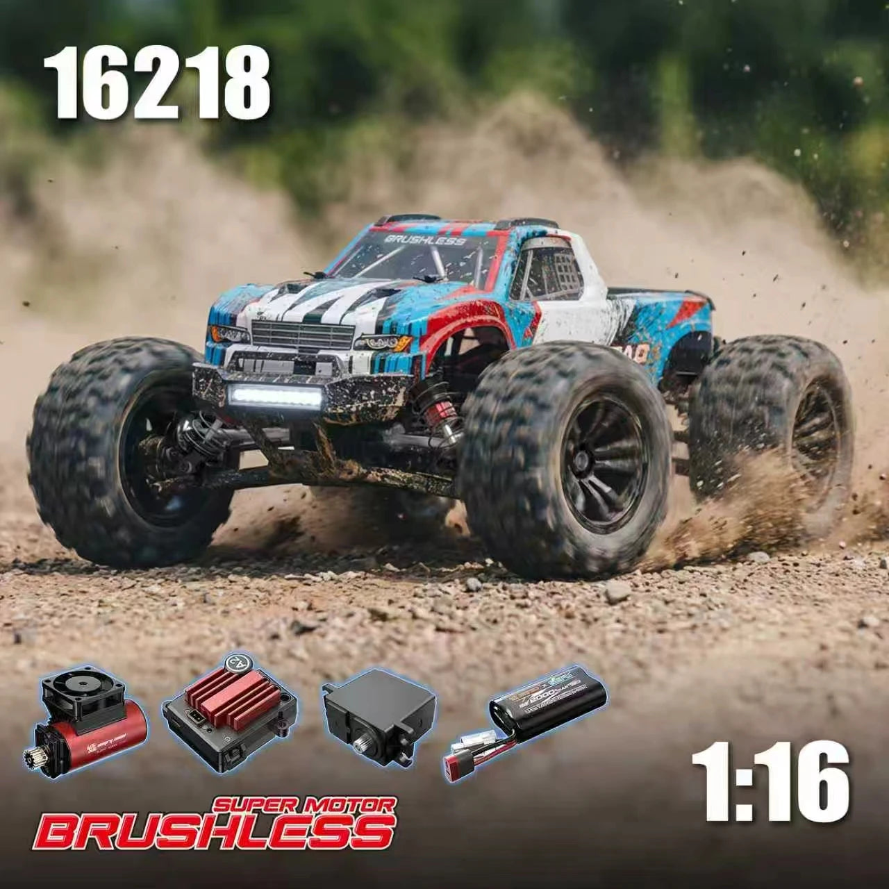 HYPER GO MJX 16218 16212 16213 1:16 Rc Toys Rc Truck Adult Off Road 4x4 Remote Control Vehicle RC 2.4G 4WD Brushless High Speed
