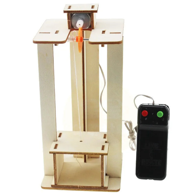 DIY Science Model Kit for Kids - Homemade Elevator Educational Toy Small-Scale Technology Production Popularization