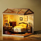 Rolife DIY Miniature House Kit Sweet Dream Bedroom Super Creator Dollhouse 3D Puzzle Model Building Kit with LED for Home Decor