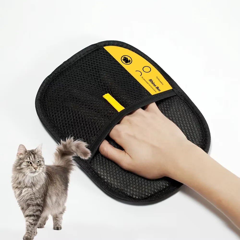 Pet Hair Removal Tool Reusable Static Removal Gloves, Double-Sided Grooming Gloves for Pets, Removes Pet Fur Hair for Carpets