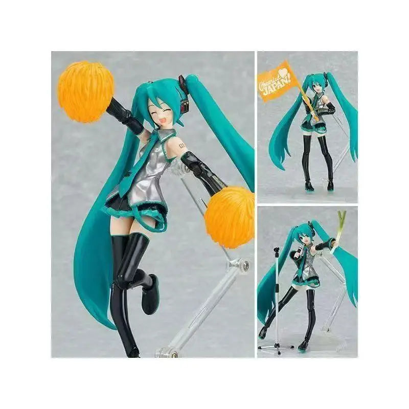 Figma 014 114 Hatsune Miku Anime Action Figurine Joint Movable Face Interchangeable Singer Collectible Model Desktop Decoration