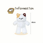 New Running Bear Plush Toys Cartoon Rabbit 40cm Stuffed Animal Stuffed with Bib Running Animal Kids