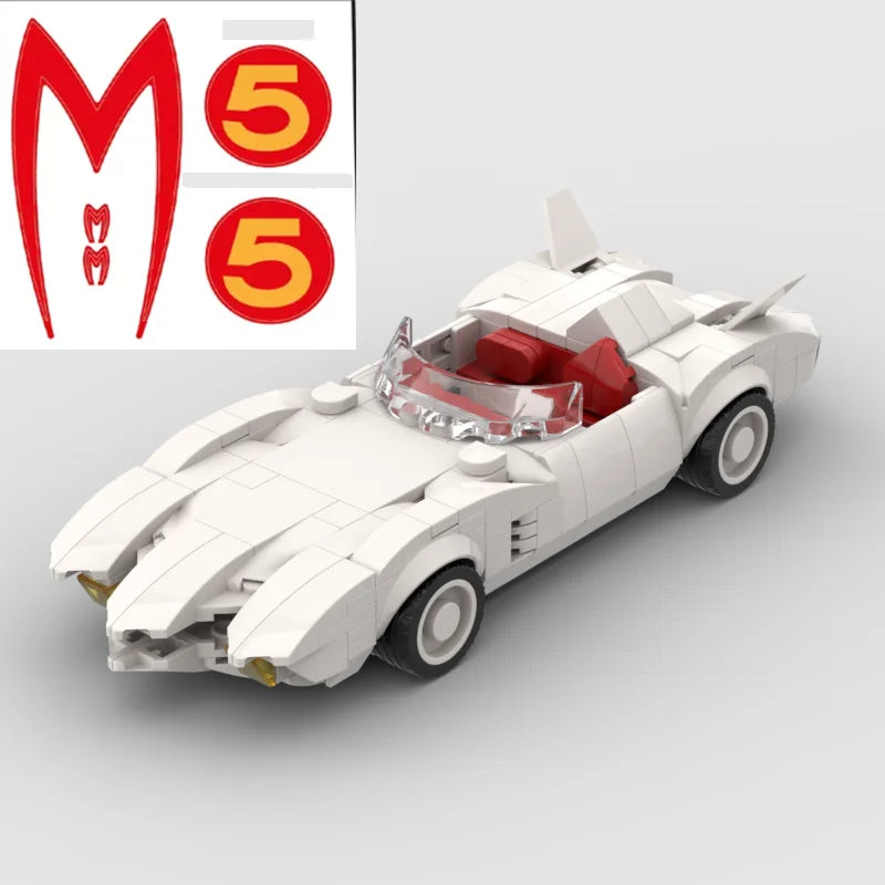 373PCS MOC-192324 Cars Racers Building Blocks Sets City Vehicle Model DIY Kids Boy Toys Sport Super Creative Technique