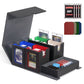 Kabinka Card Deck Box for MTG Commander, Holds 400+ Double-Sleeved Cards, 5 IN 1 Detachable Card Case with Dice Tray, Fits Magic/TCG Cards, 4 Magnetic Card Holders & Dividers (Colorful)