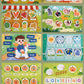 New Montessori Scene Stickers for Children DIY Hand-on Puzzle Reusable Books Cartoon Learning Cognition Toys for Kids Gift