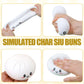 Colorful Dumpling Squishes Stress Balls Fidget Sensory Toys Simulation Food Squishies Bun with Steamer Squeeze Dough Ball Gifts