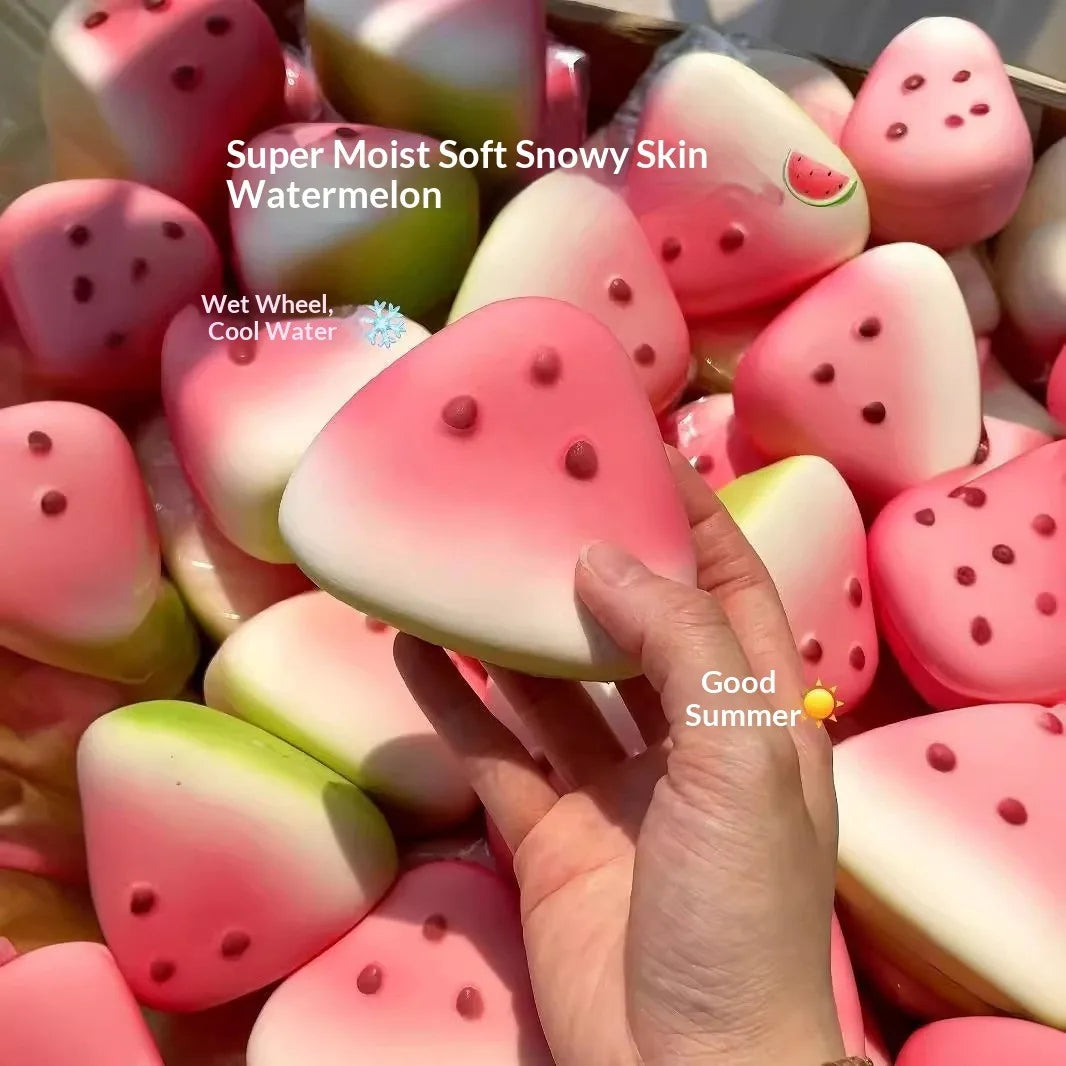 Watermelon Squishy Toy Slow Rising Stress Relief Squeeze Toy Super Soft Hand Grip Fidget Toy for Anxiety Relief Kids Adults Gift