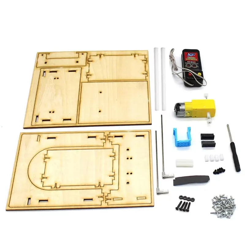 DIY Self Made House Garage Model Electric Door Kit Technology Invention Puzzle Handmade Indoor And Outdoor Children's Toys Toys