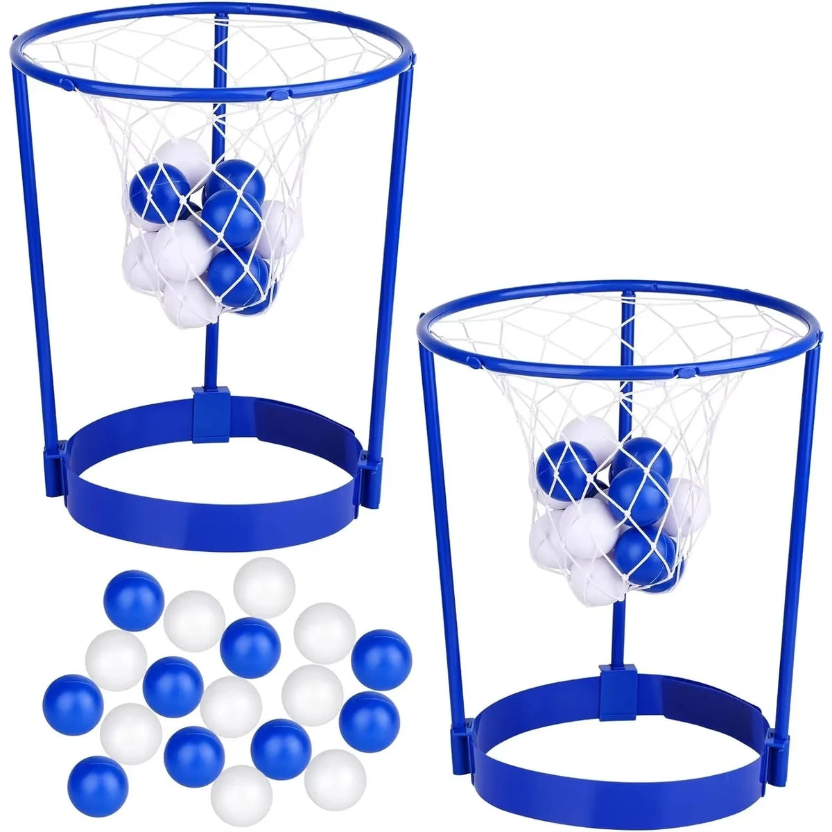 2 Pack Head Hoop Basketball Party Game For Kids And Adults Carnival Game Adjustable Basketball Net Headband With 20 Balls