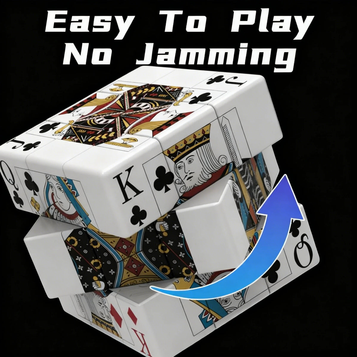 Poker Cube, 3x3 Magic Cube, Playing Cards Cube, 3x3x3 Speed Cube Toys, Suitable for Children and Adults, Party Event Gifts