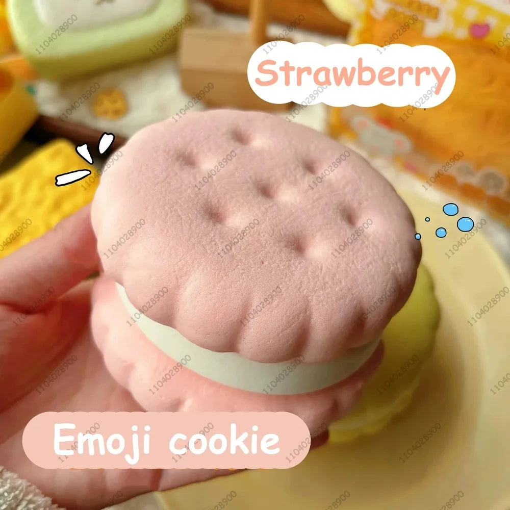 2026Squishy Simulated Cake Squeeze Toy Fidgets Toys Big Cookie Biscuit Slow Rising Squishy Anxiety Antistress Squishys Kids