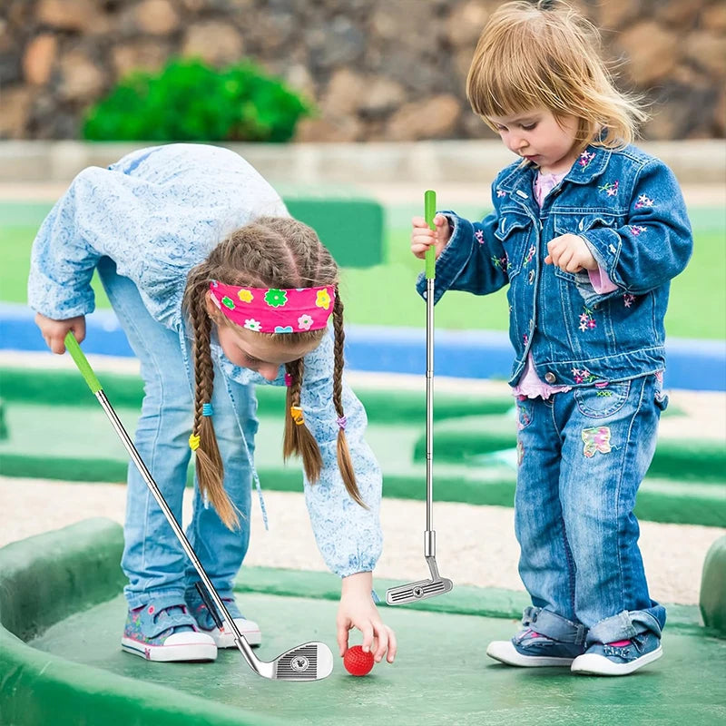 1 Set Children's Golf Club Set Outdoor Sports Toys Sports Games Competitive Indoor Interactive Retractable Golf Club Set Toys