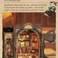 CUTEBEE DIY Book Nook Kit Miniature Dollhouse with Light Wooden Bookshelf Insert Retro Booknook Decor for Gifts Bookshop Series
