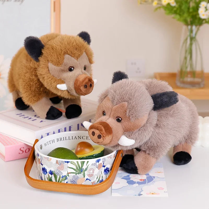 Hot Sale kawaii Wild Boar Plush Toys Cartoon Animal Stuffed Soft Pillow Back Sofa Cushion Decoration for Kids Birthday Gifts