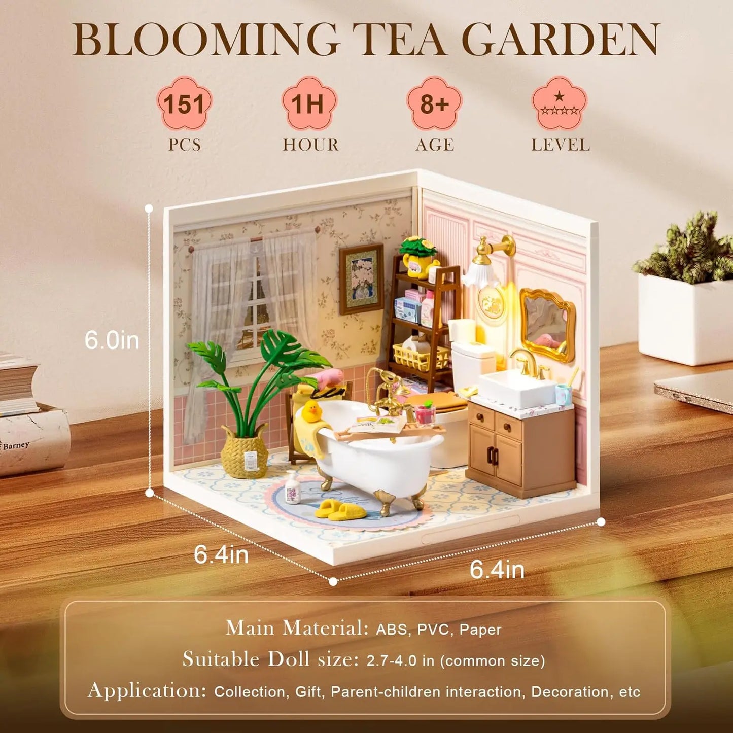 Rolife DIY Miniature Dollhouse Kit with Accessories Model Supply Store Kit with LED to Build Decent Birthday Gift