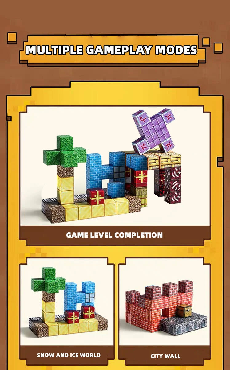 TNT Building Block Storage Box, Magnetic Building Blocks Toy, Building Block Set, Children's DIY Assembly Toy Building Blocks,